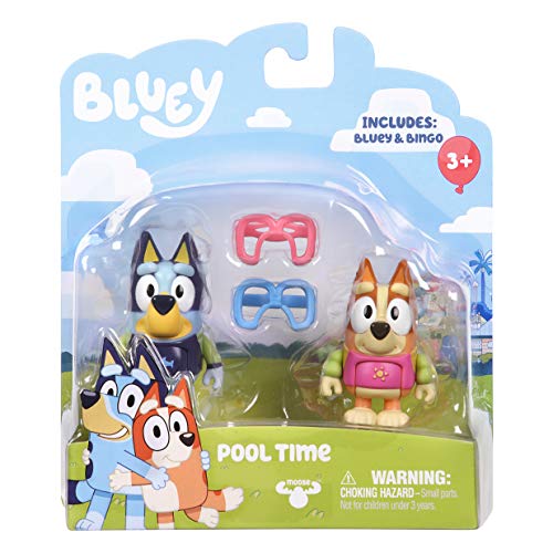 Moose Toys Pool Time: Bluey & Bingo Figura 2-Pack Multicolor Talla Única