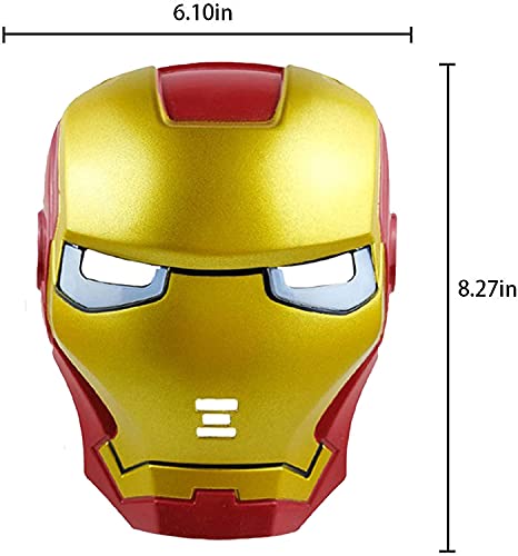 morningsilkwig Conjuntos De Disfraces De Superhéroe Máscara de los Vengadores de Marvel Máscara de Iron Man Disfraz brillante Máscara de ojos de luz Superhéroe Iron man Party Máscara de cosplay