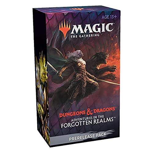 MTG Dungeons & Dragons Adventures in The Forgotten Realms Prerelease Kit - 6 Draft Boosters, Dados, Promoción