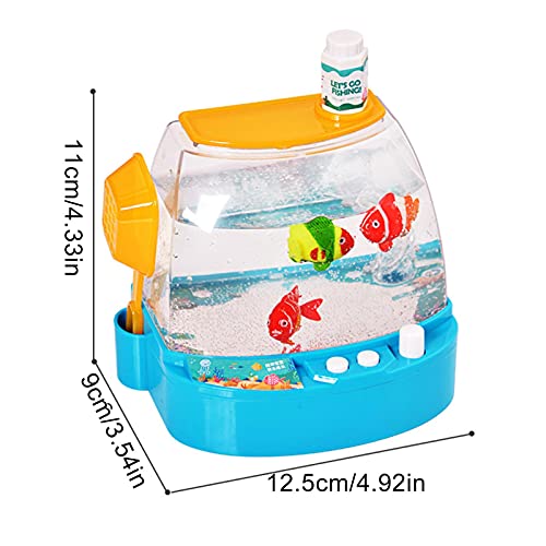 Mudicy Acuario de Juguete eléctrico Interactivo para niños Robofish Activado por batería Robot Fish Toy Childen Child Robot Gift Alimentación y natación como un pez Real