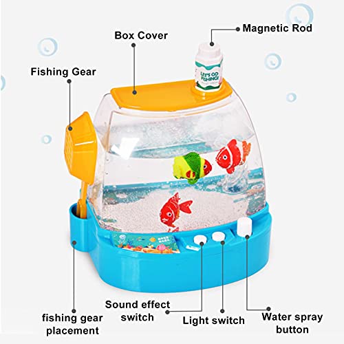 Mudicy Acuario de Juguete eléctrico Interactivo para niños Robofish Activado por batería Robot Fish Toy Childen Child Robot Gift Alimentación y natación como un pez Real