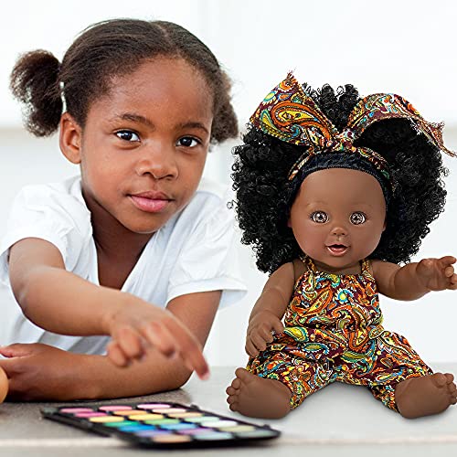 Muñeca Negra de 12 Pulgadas, muñeca Africana para niños, muñeca de Juego de Moda, niñas