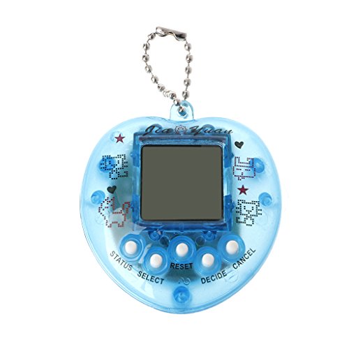 MYBOON Cute Heart Shape LCD Virtual Digital Pet Máquina de Juego electrónica con Llavero Máquina de Juego de Mascotas electrónica