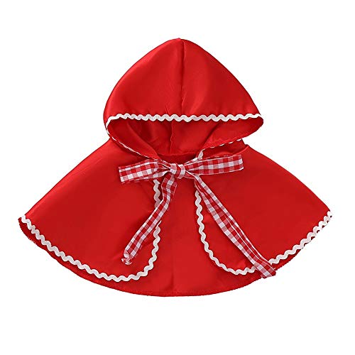 MYRISAM Disfraz de Caperucita Roja Vestido de Princesa tutú con Capa para Niña Bebé Disfraces de Carnaval Halloween Cosplay Navidad Cumpleaños Fiesta Trajes 3-6 Meses