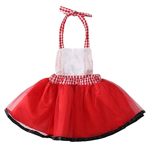 MYRISAM Disfraz de Caperucita Roja Vestido de Princesa tutú con Capa para Niña Bebé Disfraces de Carnaval Halloween Cosplay Navidad Cumpleaños Fiesta Trajes 3-6 Meses