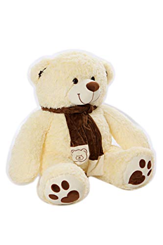 MyTeddyWorld Oso Gigante de Peluche Martin 120-180 cm - Blanco 120 cm Enorme Peluches Grandes y Suaves Muñecas Peluches Peluches Niños Niños Adultos Novia Regalo de cumpleaños de Navidad