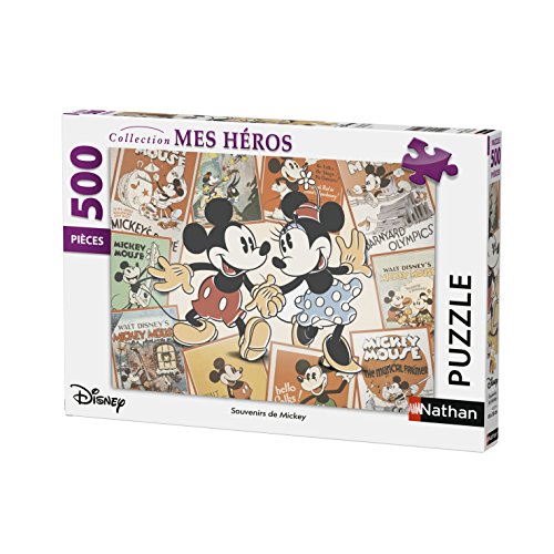 Nathan Puzzle 500 piezas recuerdos de Mickey, 87217 , color/modelo surtido