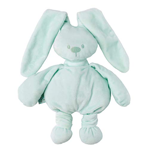 Nattou Lapidou Conejo de peluche , Compañero desde el nacimiento, 36 cm, Verde menta