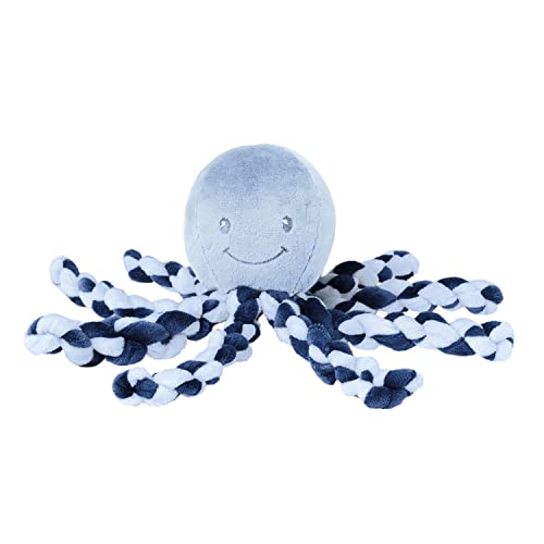 Nattou Peluche de Pulpo, Para recién nacidos y prematuros, 23 cm, Azul