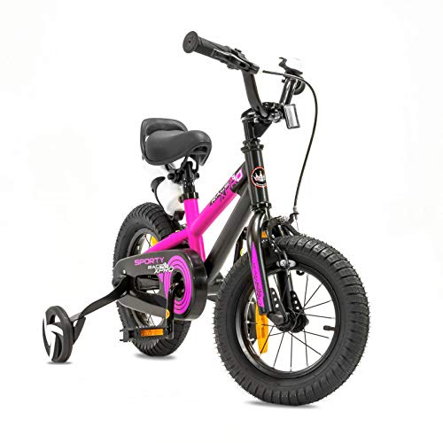 NB Parts - Bicicleta infantil para niños y niñas, BMX, a partir de 3 años, 12 pulgadas / 16 pulgadas, color Magenta mate., tamaño 12