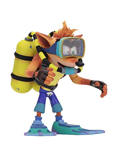 NECA Bandicoot Figura Scuba Crash, Multicolor (NECA41052)