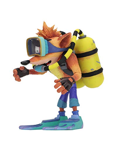 NECA Bandicoot Figura Scuba Crash, Multicolor (NECA41052)