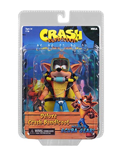 NECA Bandicoot Figura Scuba Crash, Multicolor (NECA41052)