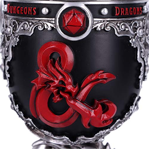 Nemesis Now B5359S0 Dungeons & Dragons Fantasy Juego de rol Die D20 Copa, Resina, Negro, 19.5cm