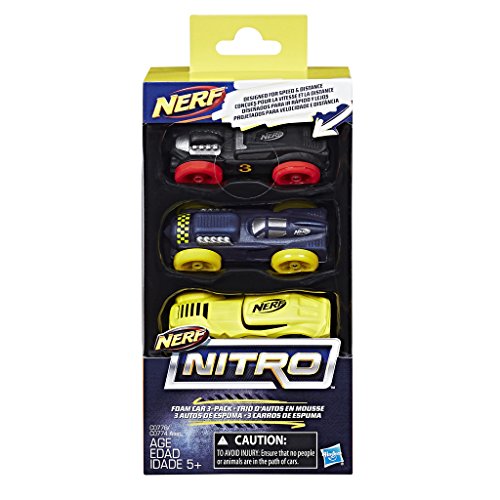 Nerf Nitro C0774EU40, Paquete 3 coches, surtido: modelos aleatorios