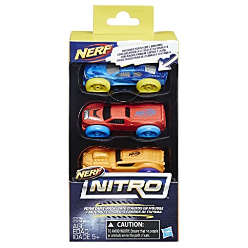 Nerf Nitro C0774EU40, Paquete 3 coches, surtido: modelos aleatorios