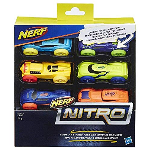 Nerf - Nitro Esponja Coche, 6 Piezas (Hasbro C3173EL20)