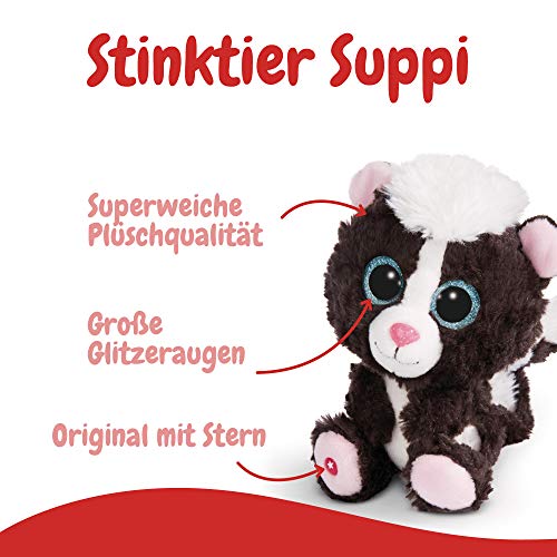 NICI - Glubschis Peluche Skunk Suppi , Negro y Blanco (45562)