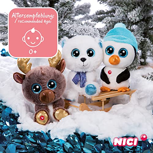 NICI Original – Glubschis Nanami 15 cm – Pingüino Relleno Esponjoso con Ojos Grandes y Brillantes – Juguetes Amantes de los Peluches, Blanco y Negro, Color (46956)