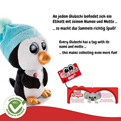 NICI Original – Glubschis Nanami 15 cm – Pingüino Relleno Esponjoso con Ojos Grandes y Brillantes – Juguetes Amantes de los Peluches, Blanco y Negro, Color (46956)