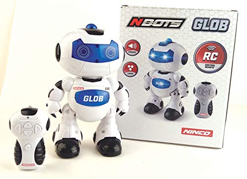 Ninco Nbots Robot Glob. Con luz y sonido, color blanco y azul NT10039