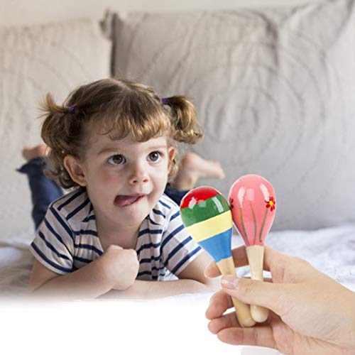 Niños Bebé Juguete De Madera Maracas Rumba Shakers Fiesta Musical Sonajeros Caliente