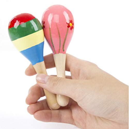 Niños Bebé Juguete De Madera Maracas Rumba Shakers Fiesta Musical Sonajeros Caliente