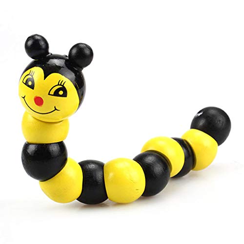 Niños Lindo Caterpillar Juguete Educativo Bebé Niños De Madera Flexible Giro Gusano