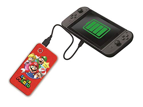 Nintendo Super Mario Luigi Power Bank de carga rápida Batería externa portátil 10000 mAh, Acumulador externo power delivery, compatibilidad universal, teléfonos inteligentes, tabletas, consolas, cabl