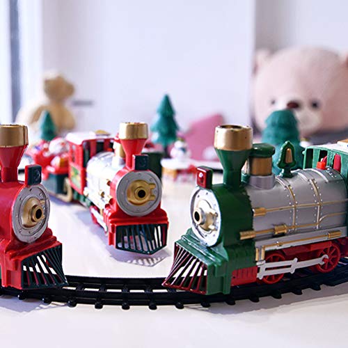 NIVNI Tren de la pista, La Navidad Eléctrica de la Pista de los Niños Clásico de Carril Compartimiento Juguetes