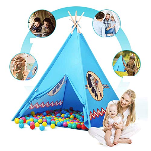 no-logo Teepee Tent for Kids Niños Plegables Play Tent for Girl and Boy with Carry Case 4 Polios Playhouse Juguete para Interiores y Exteriores