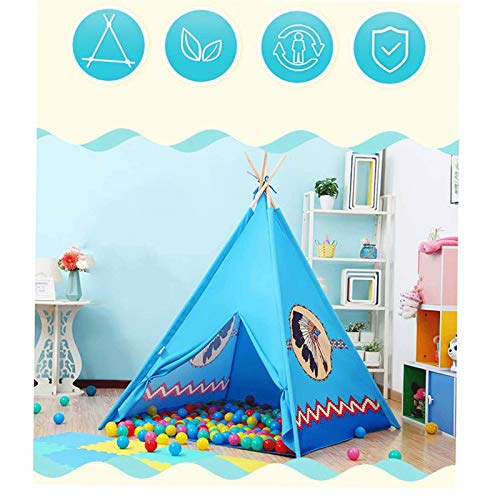 no-logo Teepee Tent for Kids Niños Plegables Play Tent for Girl and Boy with Carry Case 4 Polios Playhouse Juguete para Interiores y Exteriores