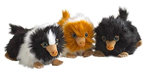 Noble Collection - Mini Baby ESCARBATO Conjunto Completo 3 Felpa Plush 15cm NIFFLER 100% Original y Oficial Animales fantásticos Los crímenes de Grindelwald Warner Bros