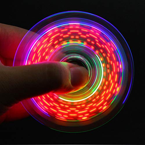 Nova Chegada Múltiples Cambios Led Fidget Spinner Spinners Rápido Coxín de Tres Dedos para Aliviar Un Hombre Luminosa Superior Spinners EDC Juguetes para Aliviar O Estrés Fidget