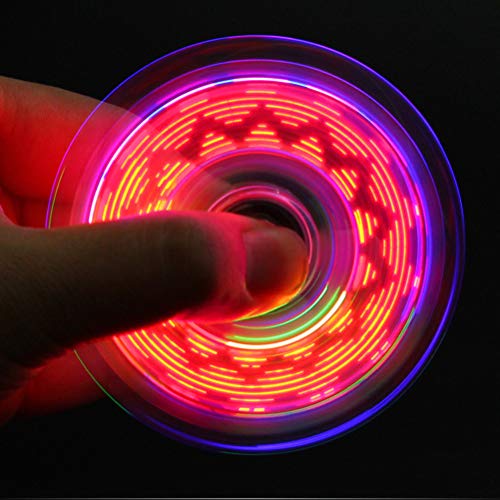 Nova Chegada Múltiples Cambios Led Fidget Spinner Spinners Rápido Coxín de Tres Dedos para Aliviar Un Hombre Luminosa Superior Spinners EDC Juguetes para Aliviar O Estrés Fidget