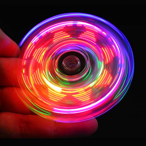 Nova Chegada Múltiples Cambios Led Fidget Spinner Spinners Rápido Coxín de Tres Dedos para Aliviar Un Hombre Luminosa Superior Spinners EDC Juguetes para Aliviar O Estrés Fidget