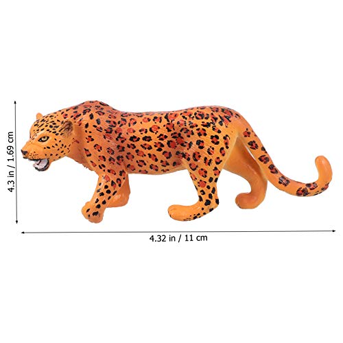 NUOBESTY Figuras de Animales Realistas Modelo de Leopardo Animales de La Vida Silvestre Juguete Miniatura Pastel Juguetes Capacitivos para Niños Fiesta Favor Proyecto Escolar Premio de