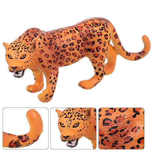 NUOBESTY Figuras de Animales Realistas Modelo de Leopardo Animales de La Vida Silvestre Juguete Miniatura Pastel Juguetes Capacitivos para Niños Fiesta Favor Proyecto Escolar Premio de