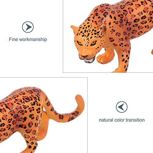 NUOBESTY Figuras de Animales Realistas Modelo de Leopardo Animales de La Vida Silvestre Juguete Miniatura Pastel Juguetes Capacitivos para Niños Fiesta Favor Proyecto Escolar Premio de