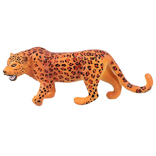 NUOBESTY Figuras de Animales Realistas Modelo de Leopardo Animales de La Vida Silvestre Juguete Miniatura Pastel Juguetes Capacitivos para Niños Fiesta Favor Proyecto Escolar Premio de