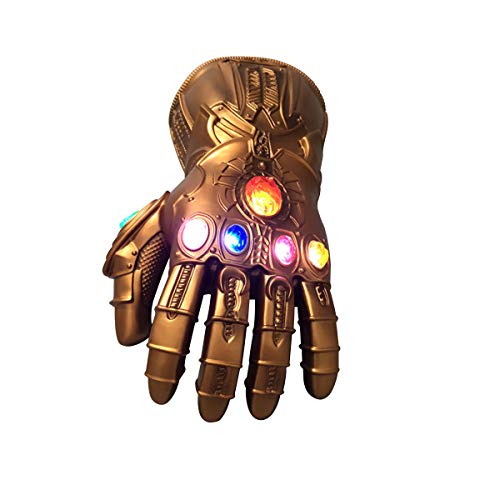 NUWIND - Guante de Thanos con Luz Infinity Gauntlet de los Vengadores con Magnética Gemas Disfraz de Cosplay Halloween (Niño)