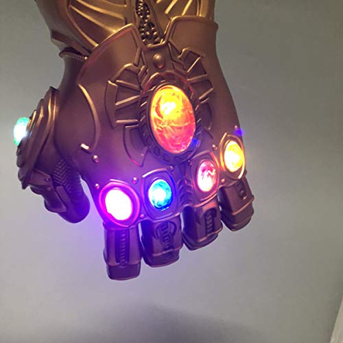 NUWIND - Guante de Thanos con Luz Infinity Gauntlet de los Vengadores con Magnética Gemas Disfraz de Cosplay Halloween (Niño)