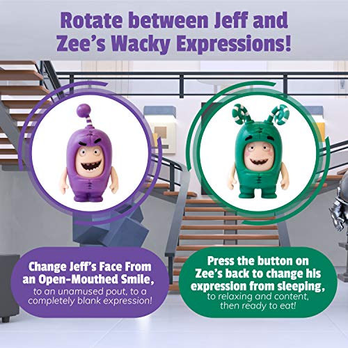 Oddbods Face Changers – Slick, Jeff & Zee – Figuras de juguete interactivas con expresiones animadas cambiantes – Juguetes para niños, juego de 3