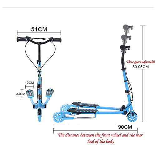 OFFA Patinete Scooter De Regalo Scooters para Adolescentes, Niños De 6 A 12 Años, Patinete Oscilante, Patinete De 3 Ruedas para Niñas/Niños, Patinetes Deportivos Plegables Rápidos con Rueda