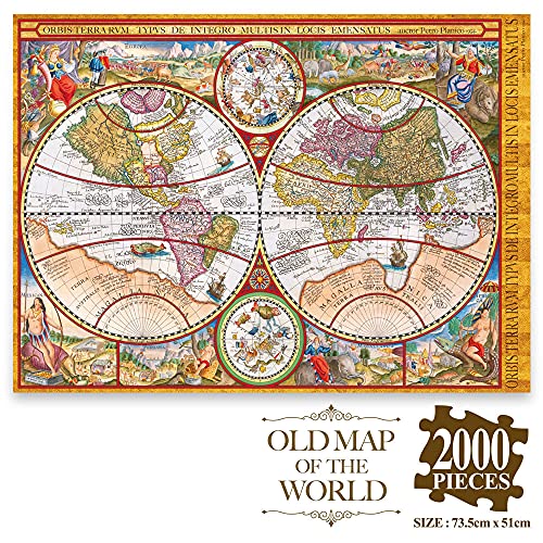 Old Map - Puzzle (2000 piezas), diseño de mapa antiguo