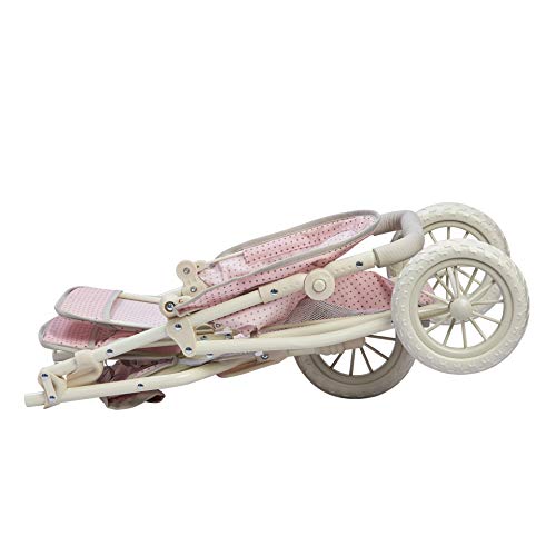 Olivia's Little World Doble Cochecito Silla De Paseo para Muñecas Rosa OL-00004