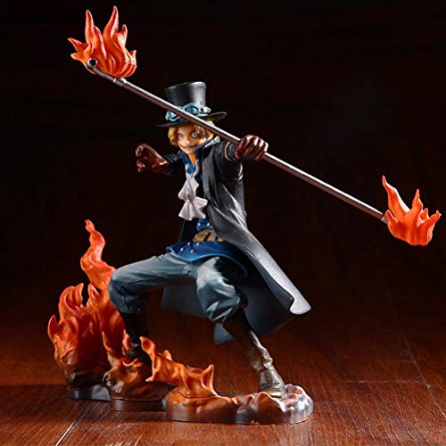 One Piece Luffy/Ace/Sabo Tres Hermanos Anime Figura 17cm-Puño de Fuego 3 Hermanos-Estatuilla Decoración Adornos Coleccionables Juguete Animaciones Modelo de Personaje