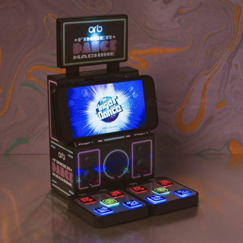 ORB- Retro Games Arcade Finger Dance Mat Handheld Console Machine Compatible con iPhone, Samsung y Otros Smartphones, Color: (Magnum Brands Group OR-FINGDNCE)