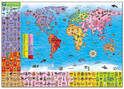 Orchard Toys - Puzle y póster, diseño Mapa del Mundo (en inglés) [Importado de Gran Bretaña]