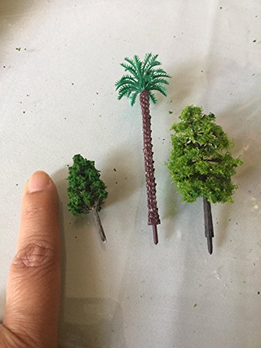 OrgMemory 29pcs Mixed Model Trees 1.5-6 Inch(4 -16 cm), Ho Scale Trees, Diorama Models, Model Train Scenery, Architecture Trees, Model Railroad Scenery by